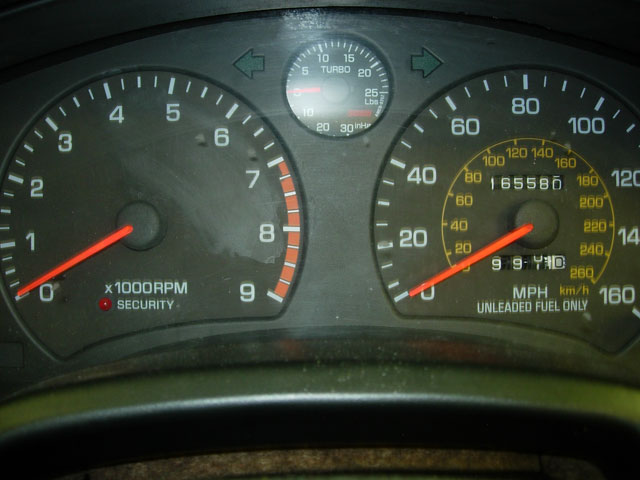 45mm Omori mechanical boost gauge in stock location